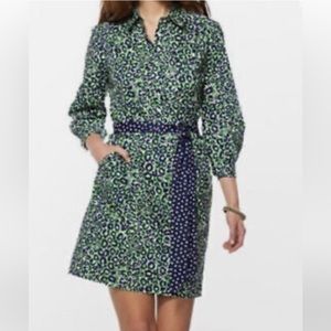 COPY Lilly Pulitzer women’s shirt dress used.  Size 6 100% cotton. Has pockets